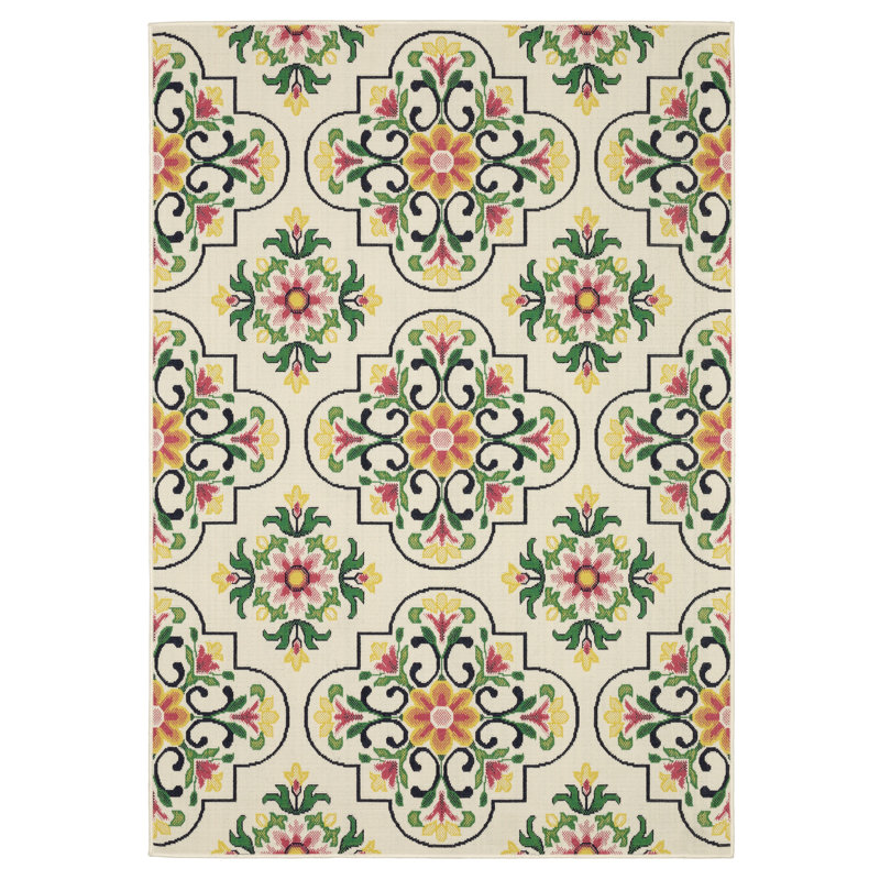 Tapis intérieur / extérieur Sherley, Rectangle 7 pi 10 po x 10 pi