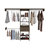 Manchester 250 Closet System with 5 Open Shelves, 1 Drawer, and 3 Metal Rods-689611943