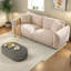 Canapés confortables en velours, design moderne beige pour la vie familiale