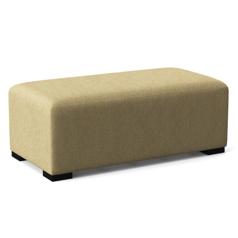 Campos Upholstered Ottoman, Black, Elite Ash; 0321-83