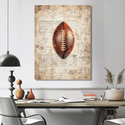 Football Blueprints I - Sports, décoration murale en métal