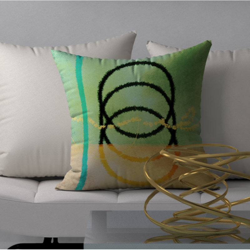 Abstract Reversible Throw Pillow, 24" x 24"