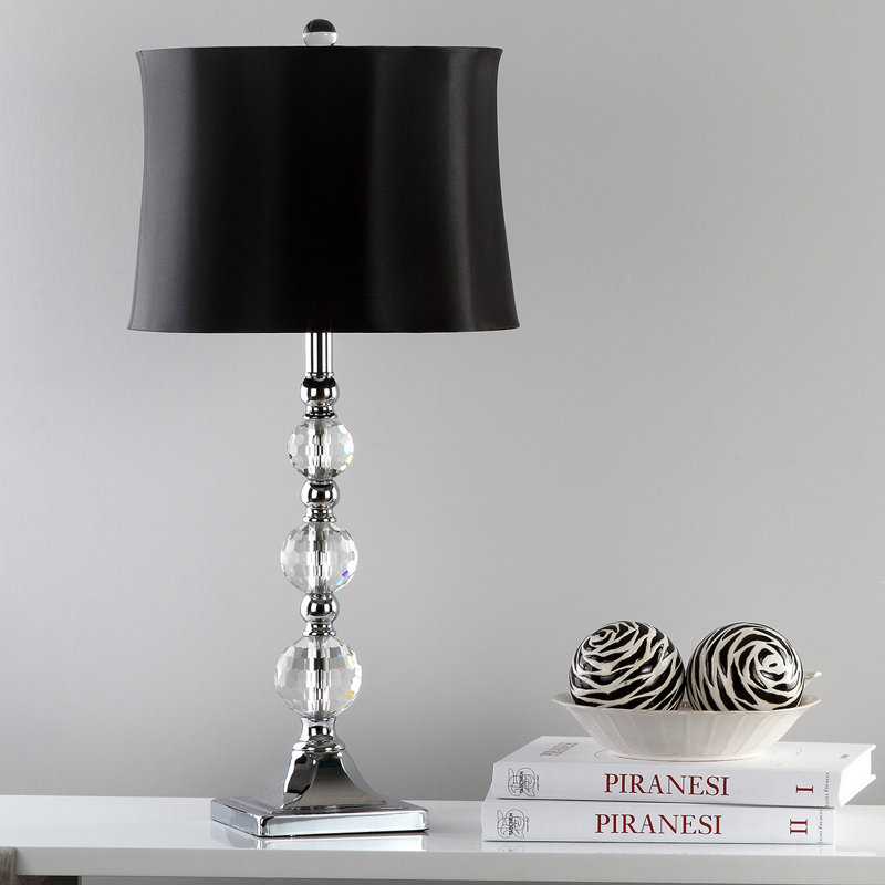 Gladstone Crystal Table Lamp,  Metallic/Clear