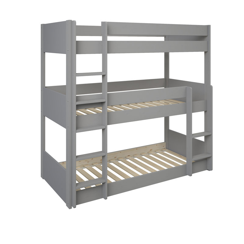 Bunk Bed with Built-in Ladder Included, Grey