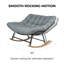 Ensemble de chaises berçantes surdimensionnées 2 pièces avec coussins épais de 6 po Papasan - Chaises longues d'intérieur et d'extérieur-1947039235