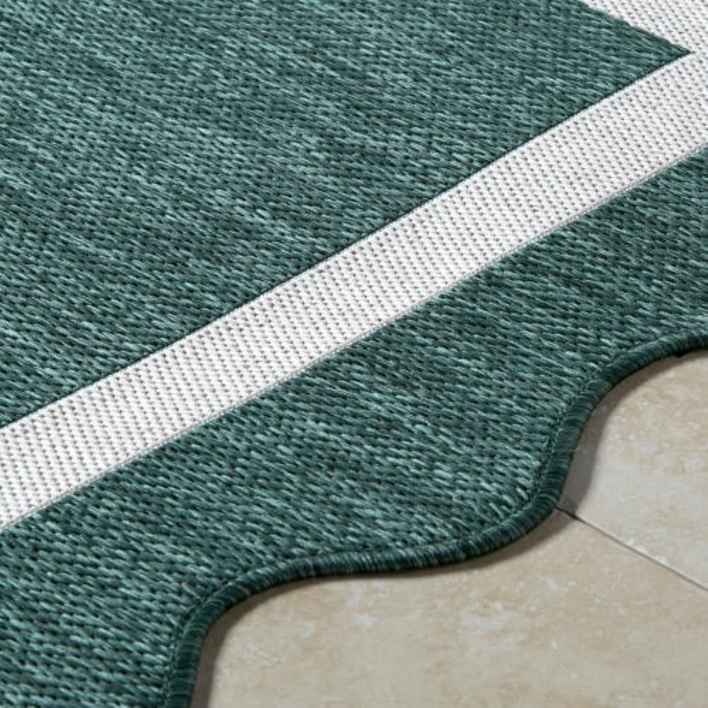 Skiles Green Outdoor Rug, Rectangle 9'2.2" x 12'0.1"