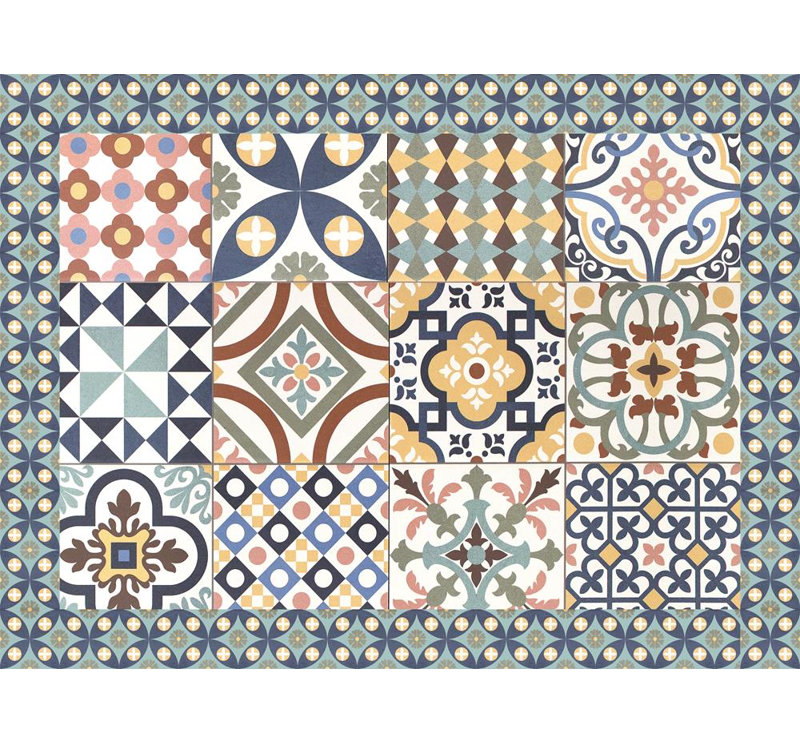 Flores Vinyl Abstract Rectangle Placemat