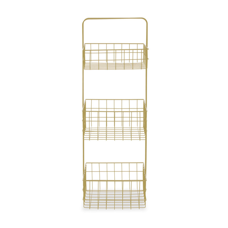 Amalea Freestanding Stainless Steel Shower Caddy, Gold