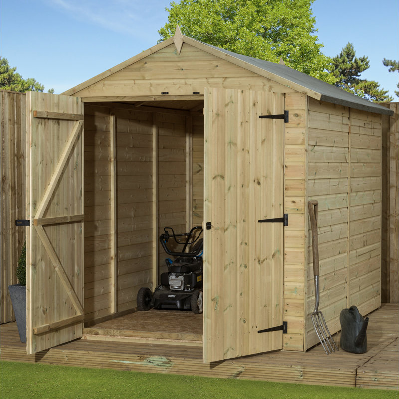 Premier Apex Shiplap Wooden Shed, 6ft. W x 10ft. D