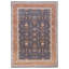 Hand Knotted Wool Oriental Area Rug in Navy And Salmon