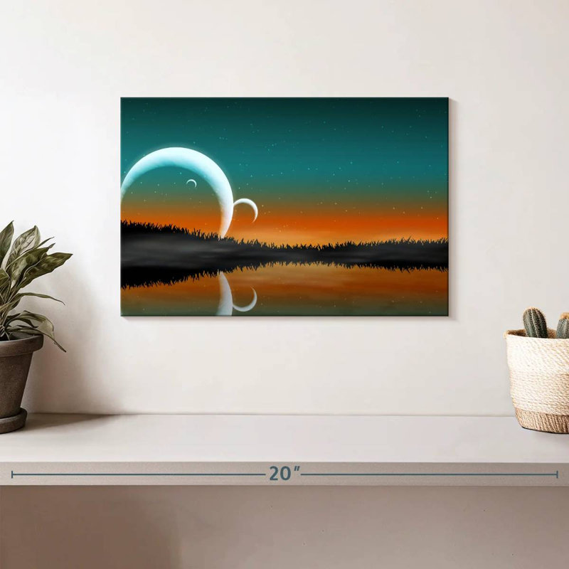 Paysage de l'espace Kelan, H 8 po x l 12 po