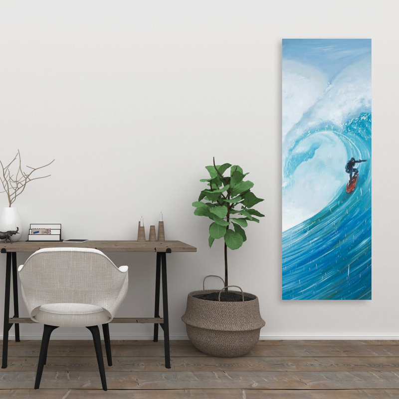 «Surfer on a Big Wave - Loisirs», art sur toile