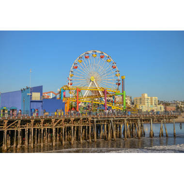 Los Angeles, Santa Monica Beach, CA-11, Paint-by-numbers Kit, Acrylic  Painting on Canvas. Made in USA, Fast Free Shipping 