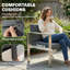 Outsunny 4 Seater Aluminium Garden Furniture Set Olefin Cushions Dark Grey