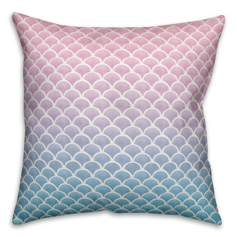  Mermaid Scales Throw Pillow