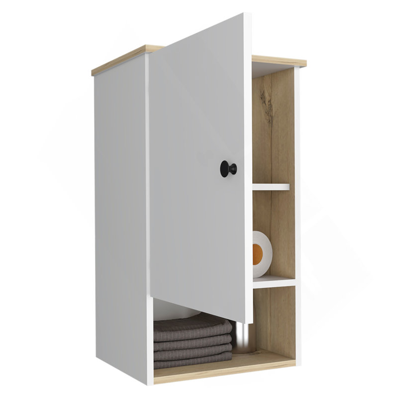 Armoire à pharmacie Alaska, avec trois tablettes de rangement, armoire à une porte, Multi-couleur