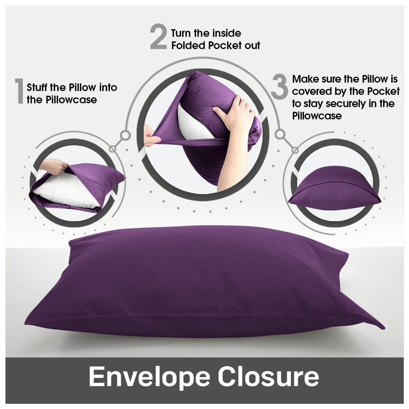 Nicole 144 Thread Count Pillowcase, Berry