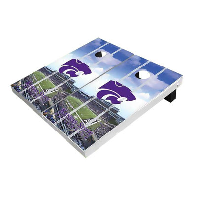 Ensemble de 2 panneaux de jeu de cornhole à rayures longues 2 'x 4' NCAA