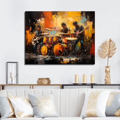 «Yellow Black Jazz Band I», reproduction sur toile