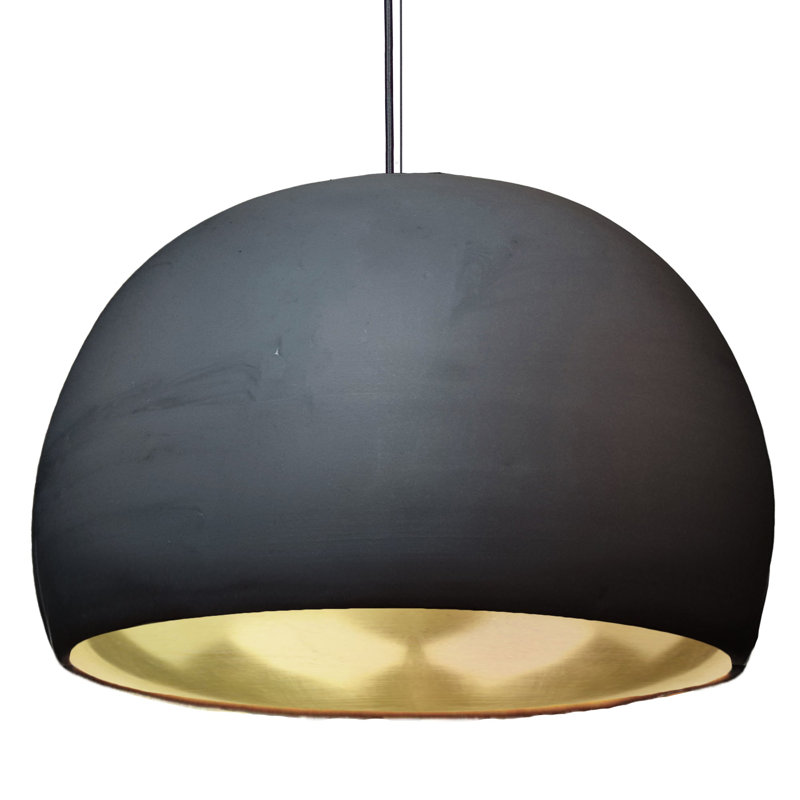 1 - Light Pendant, Black, Matte Black/Brass, LED