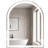 Wall-Mounted Arched Mirror LED Anti-Fog Bathroom Mirror, Adjustable Brightness and Color Temperature Vanity Mirror-1597272765