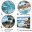 Ensemble de salon Blue Beach Waves Fusion II - Beach Wall Art-107734176-107734181