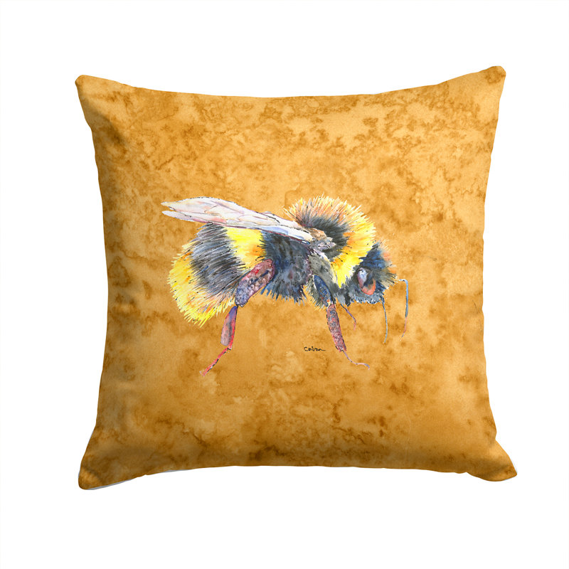 Housse de coussin d'extérieur carré Bee, H 14 po x l 14 po x P 4 po