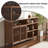 47.24"Brown Solid Wood Elm Cabinet-81925561