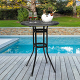 Brionie Round Aluminum Outdoor Bar Table