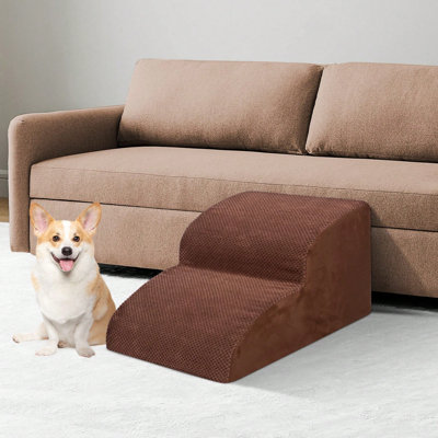 Escaliers pour chiens pour petits chiens - Marches en mousse haute densité, rampe antidérapante extra-large pour canapé ou lit, idéale pour les chiens âgés, les chiens blessés et les petits chats