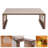 Zen Style Bamboo Low Floor Table, Foldable Rectangular Coffee Table for Tea and Meditation, Walnut Finish-1750493409