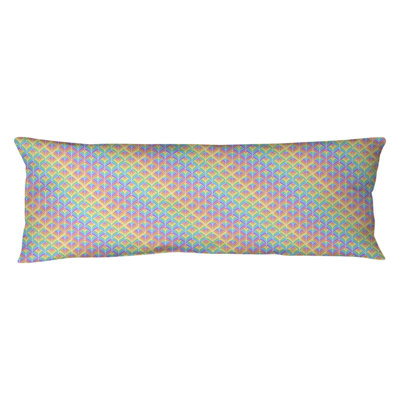 Coussin lombaire à rayures pastel