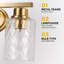 Luminaire de meuble-lavabo moderne avec abat-jour en verre martelé, fixation murale antirouille pour une décoration polyvalente-1543849433-1543849434
