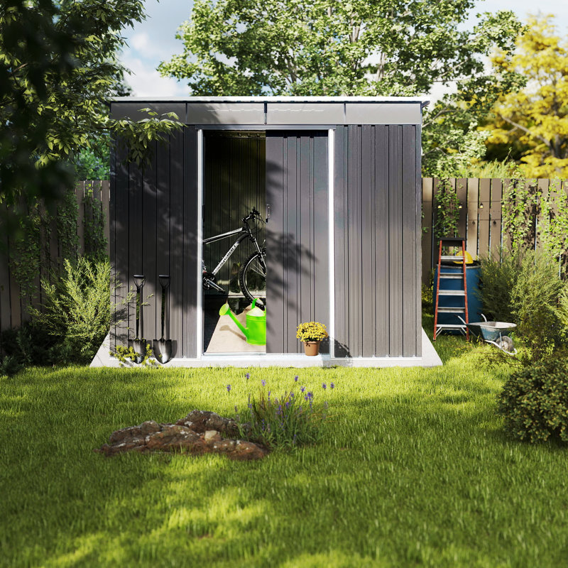 8 ft. W x 6 ft. D Outdoor Metal Garden Sheds, Storage Sheds