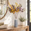 36 "tiges de pavot jaunes artificielles avec eucalyptus, fausses branches d'automne pour présenter un vase de table