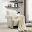 Fauteuil d'appoint rembourré en laine d'agneau moderne-1693209655
