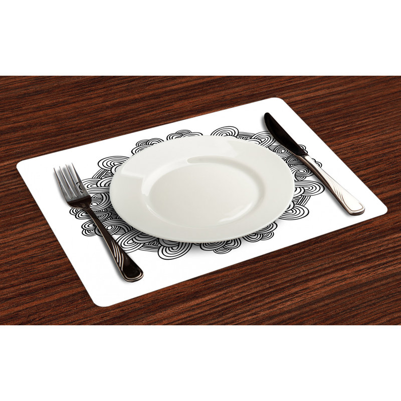 Polyester Abstract Rectangle Placemat