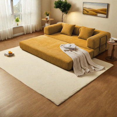 Convertible Sofas, Corduroy Foam Modern Sleeper For Small Home Spaces