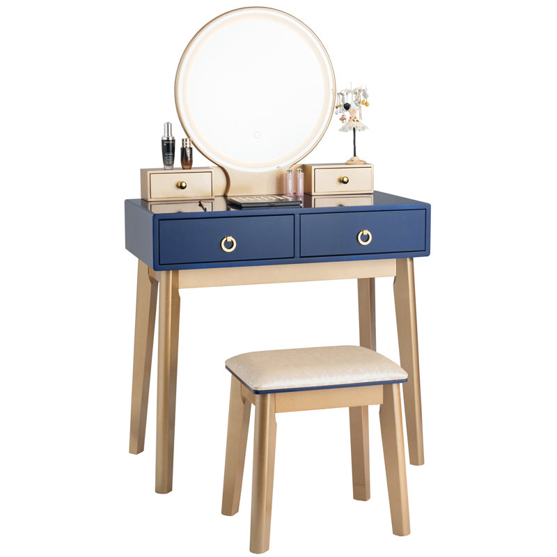 Bark Dressing Table with Mirror