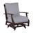 Croquet Aluminum Spring Lounge - Mahogany-93646216-70085676-63331000