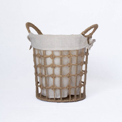Panier rond en chanvre