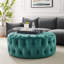 Grand repose-pieds rond en velours Performance-1470650303