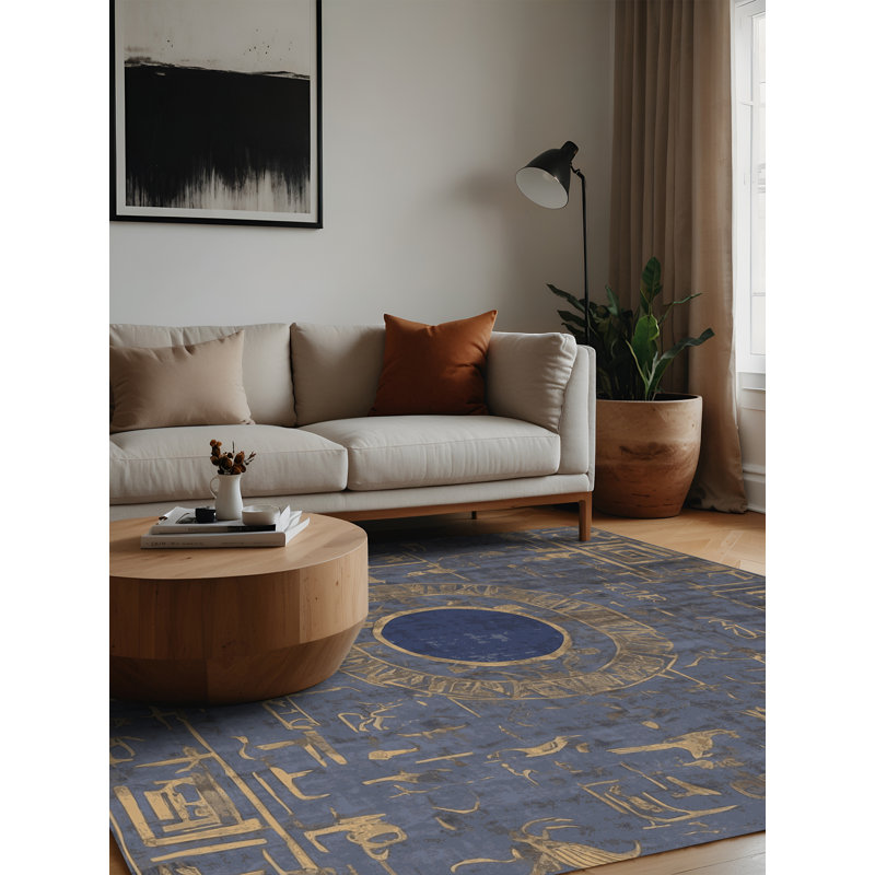 Tapis gris lavable à la machine, Carré 6 pi
