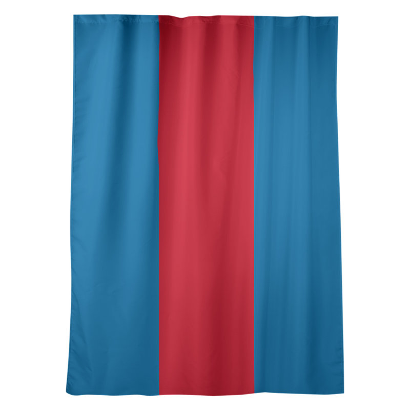 Mississippi Rebellion Sateen Room Darkening Curtain Single Panel, Powder Blue/Red Middle