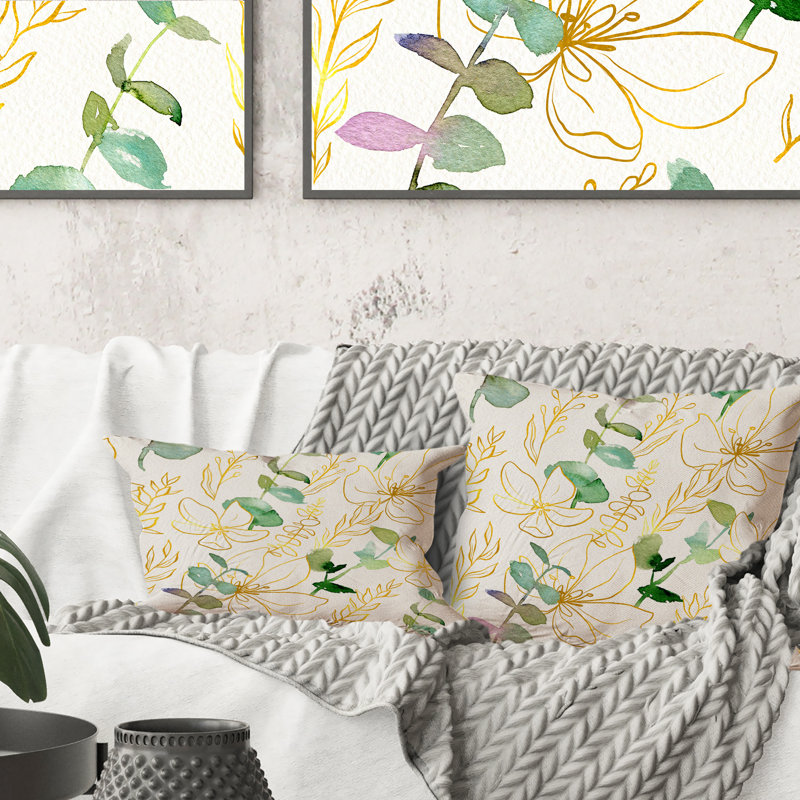 Floral Throw Pillow