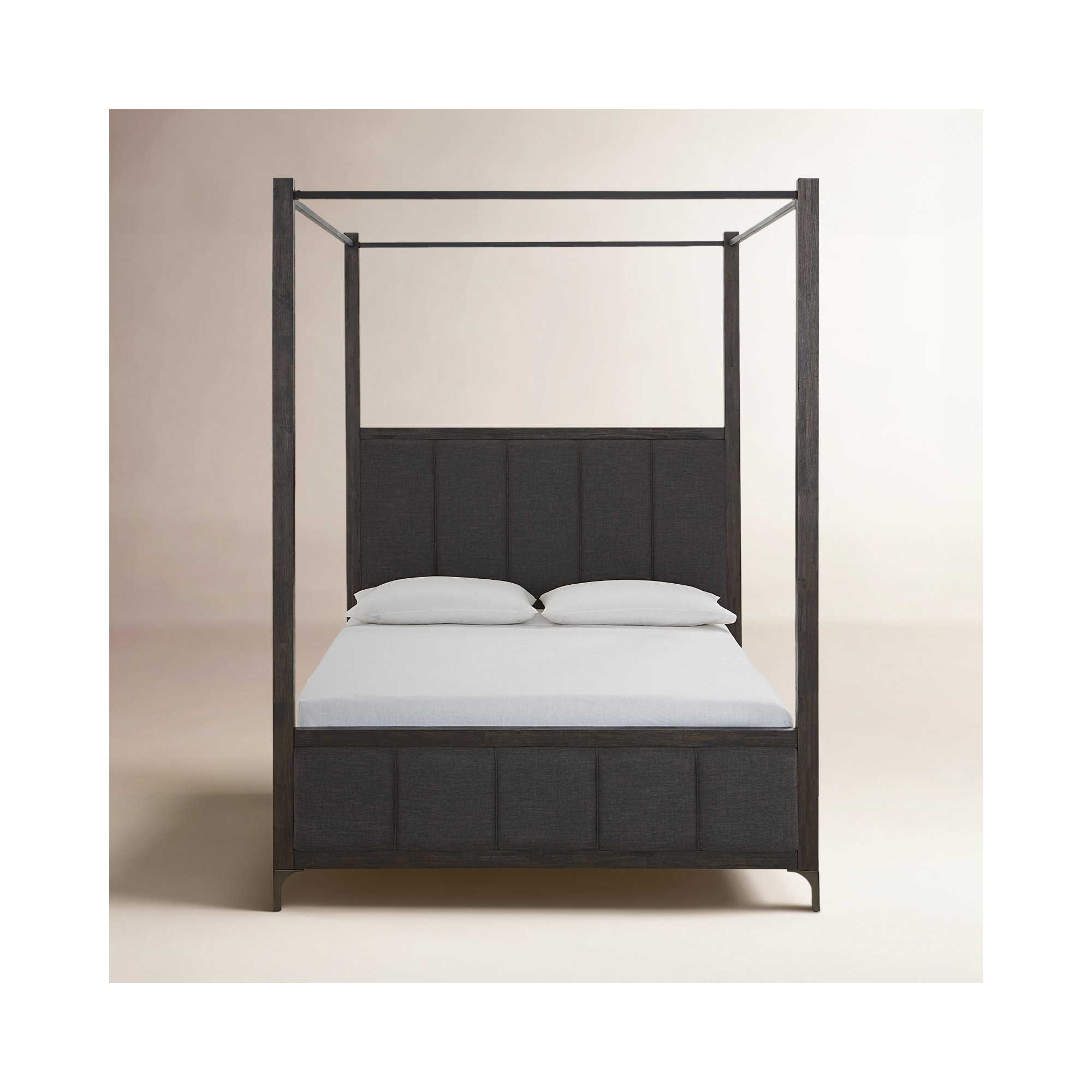 Lucerne Solid Wood Panel Bed, Queen