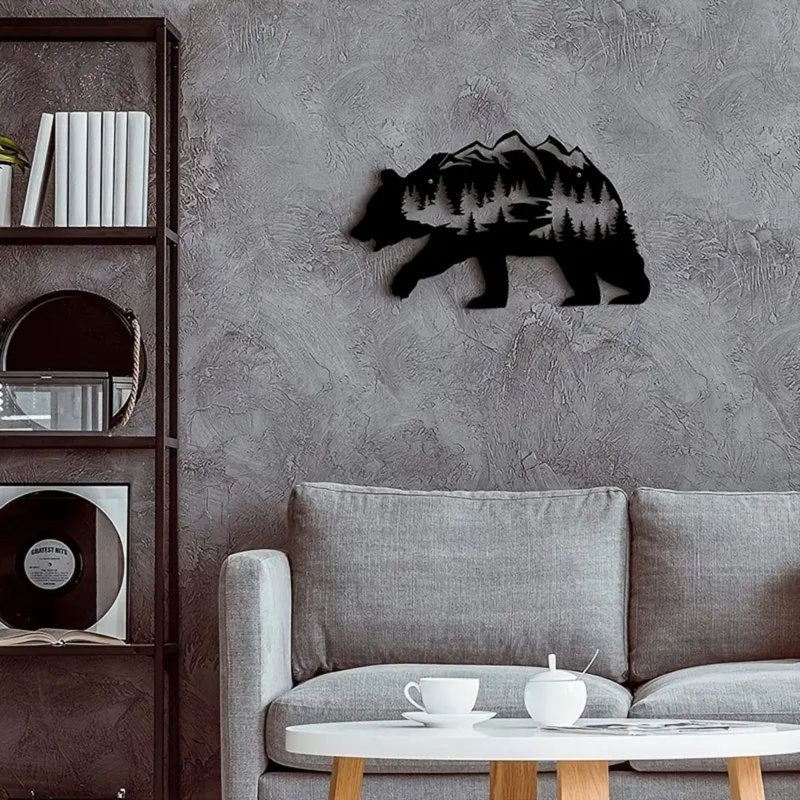 Décoration murale de chambre à coucher en métal