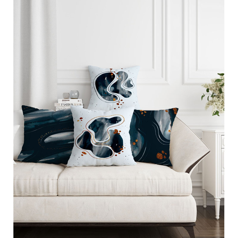 Ensemble de housse de coussin lavable et repassable 4 pièces