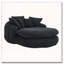 Canapé surdimensionné rembourré à billes ovale, canapé paresseux avec 3 grands coussins et 2 petits coussins, dossier enveloppant pour adultes, fauteuil à billes en chenille-1598065577