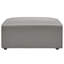Repose-pieds en velours gris Mingle Performance-551264411